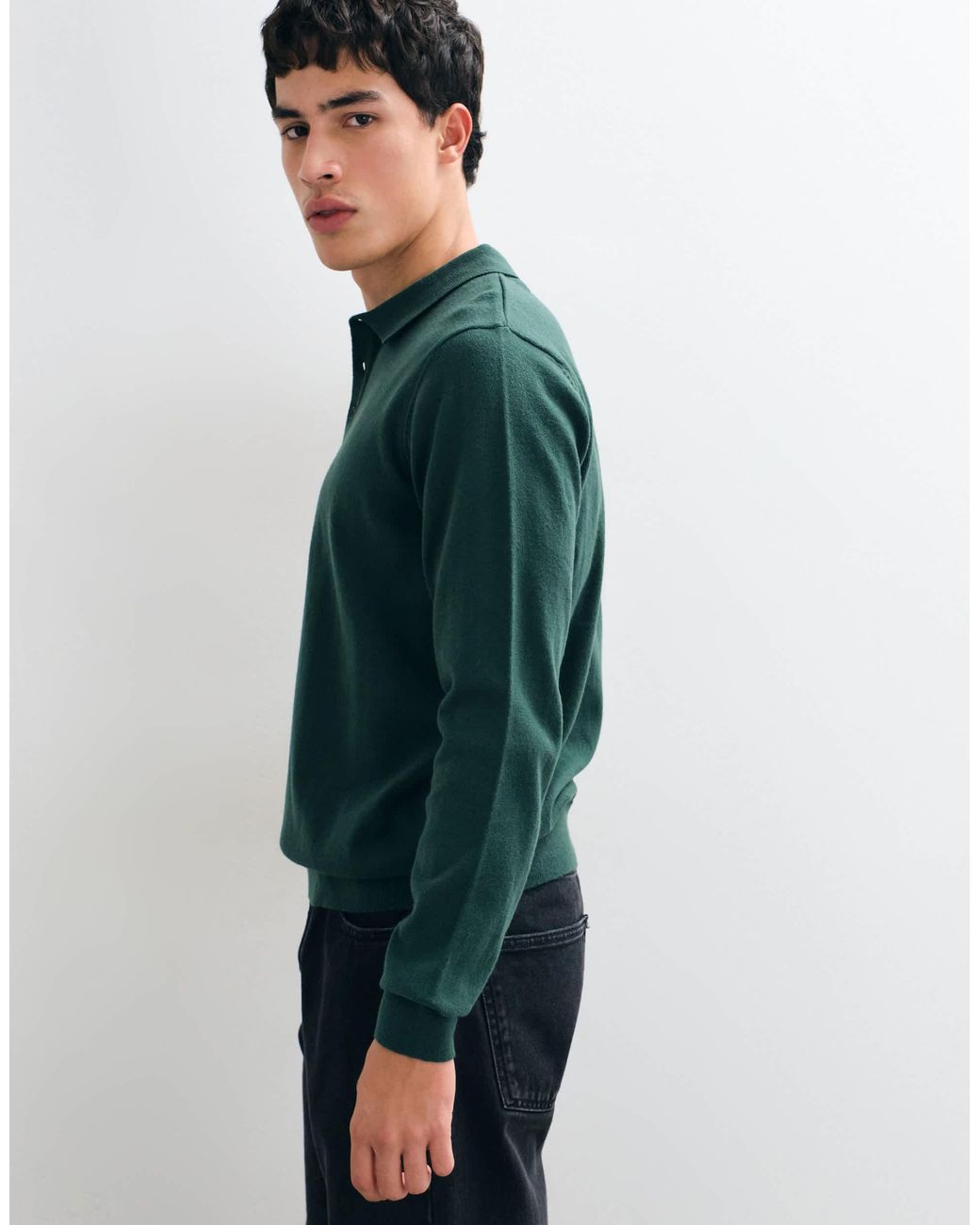 Threadbare Strick-polo in Green für Herren