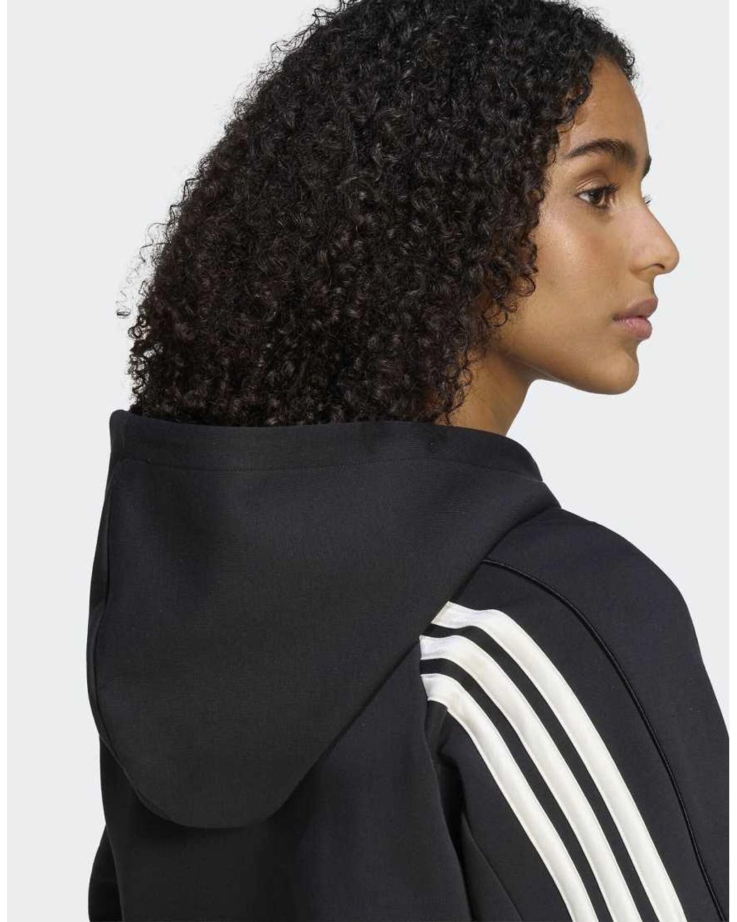 Adidas Originals Blue Stadium Three Stripes Full Zip Hoodie