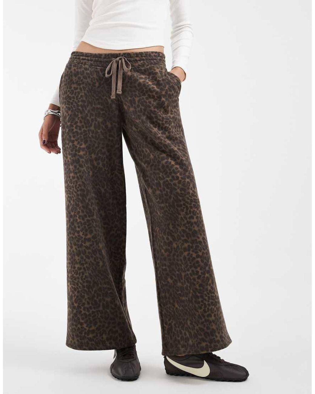 Hollister White Low Rise baggy joggers