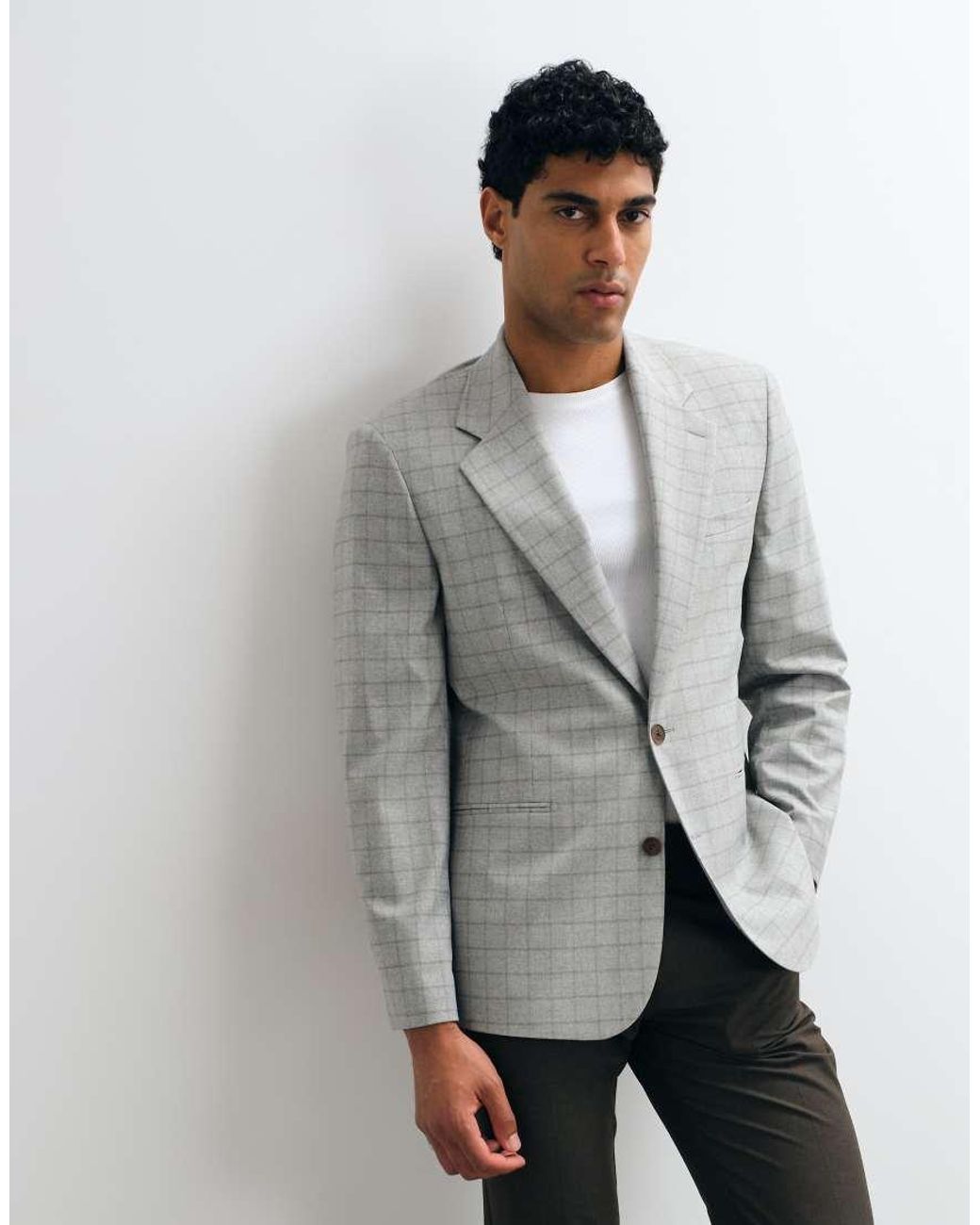 ASOS Gray Mix & Match Slim Suit Jacket for men