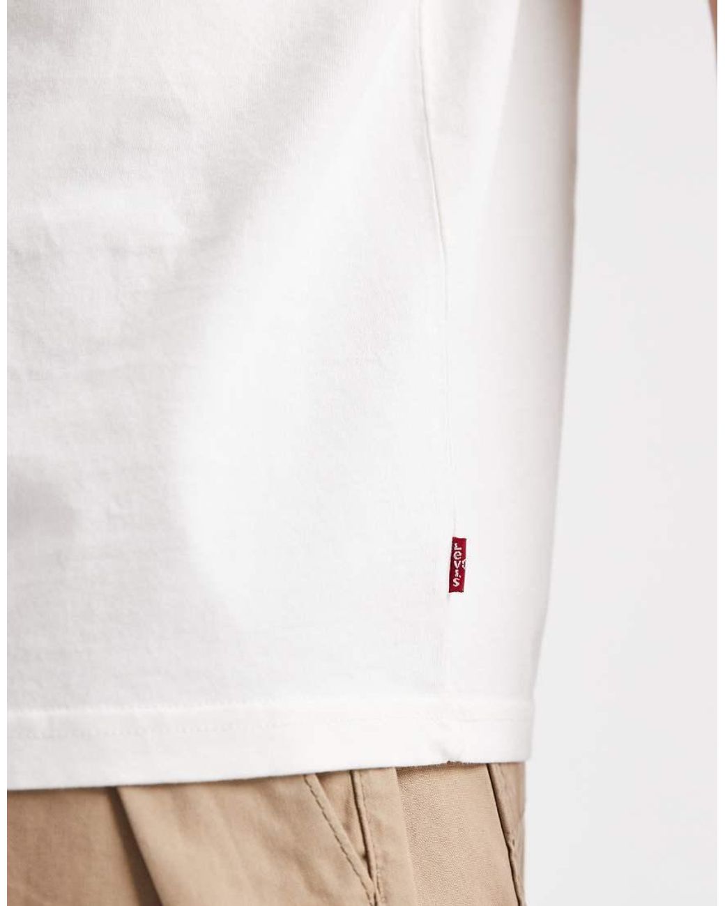 Levi's White Relaxed Back Graphic Print T-shirt for men