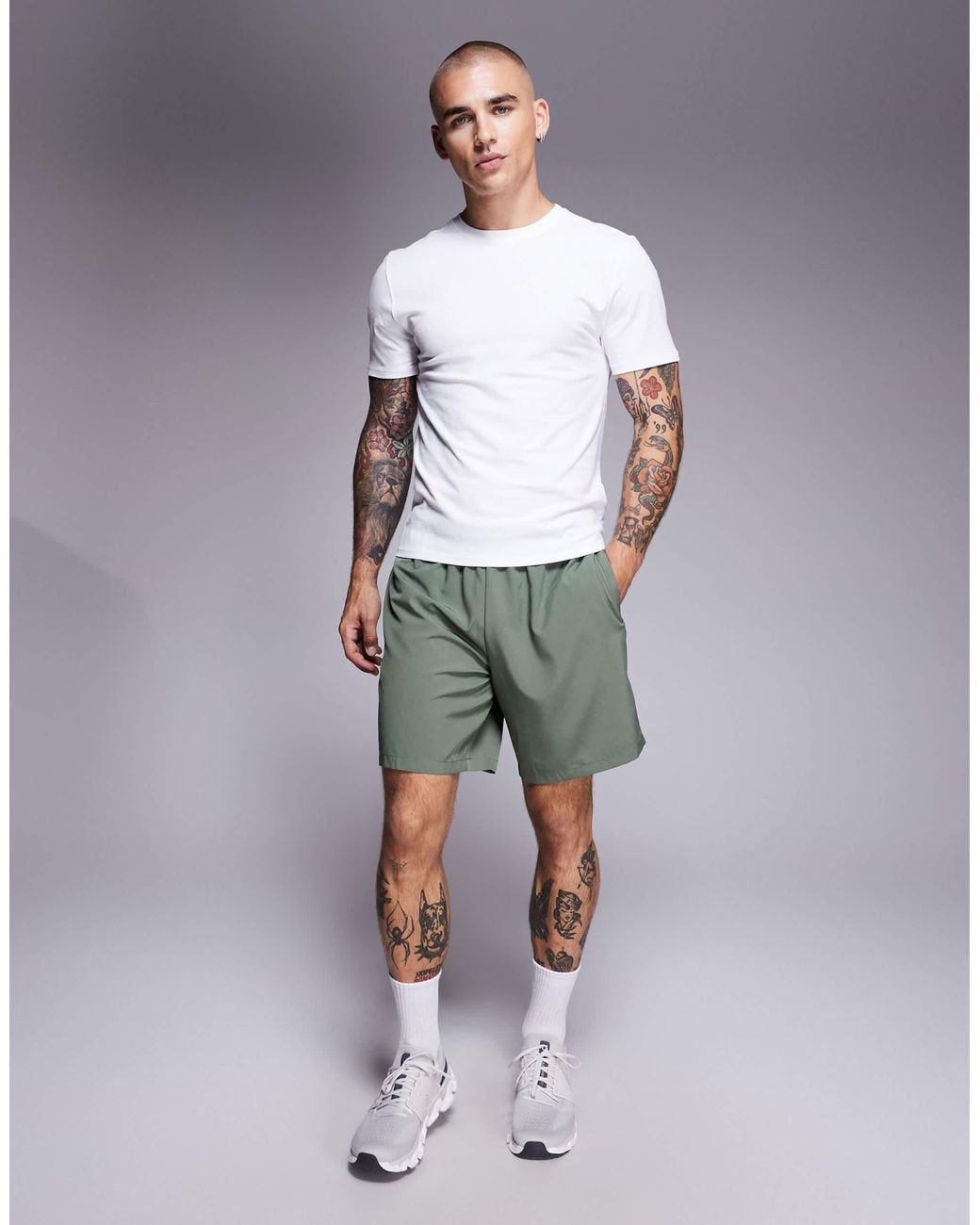 4505 White Shrunken Fit Cotton Training Baby Tee With Quick Dry Finish for men