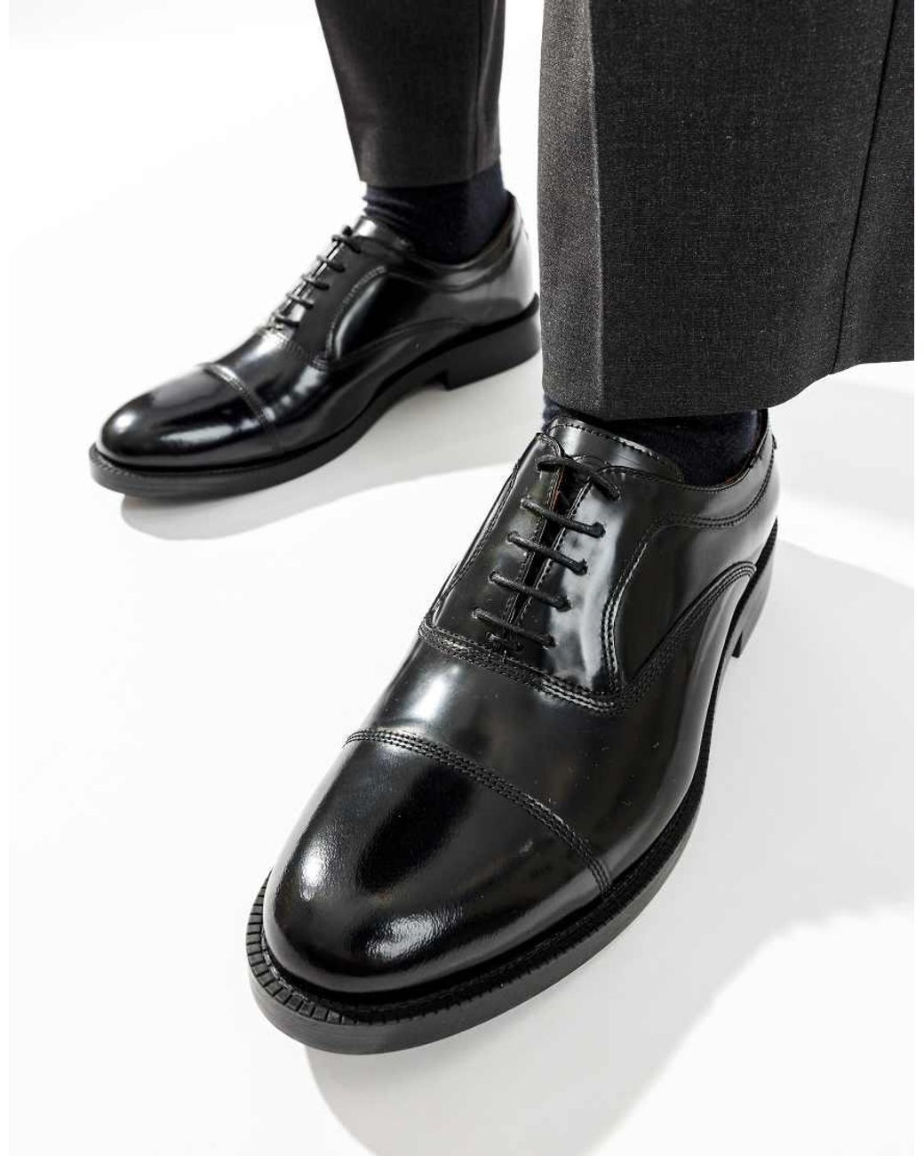 Base London Blue Roma Toe Cap Shoe for men