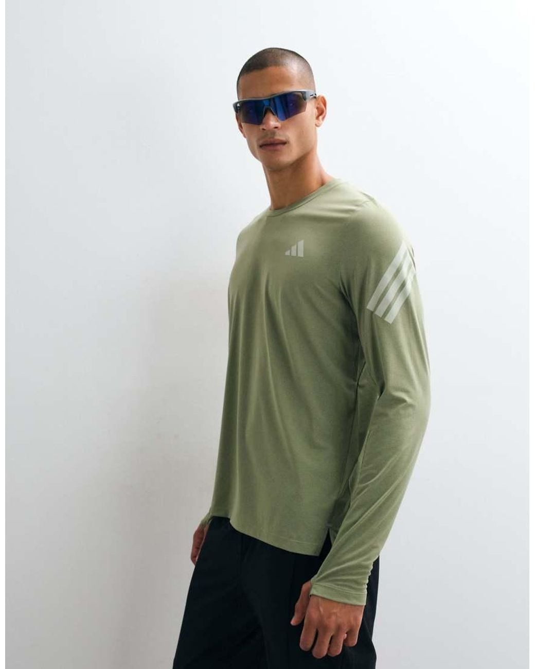 Adidas Originals Green Adidas Running Adi365 Long Sleeve Top for men