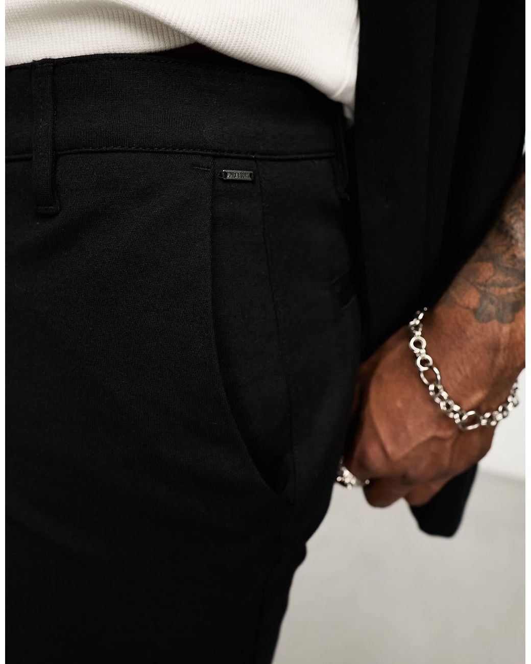 Only & Sons Black Smart Jersey Short for men