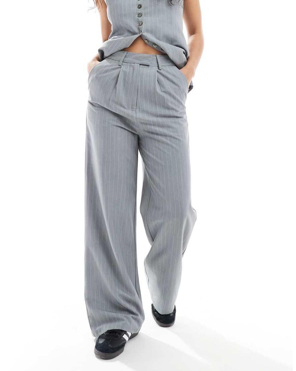 NARRATED Blue Wide Leg Trousers