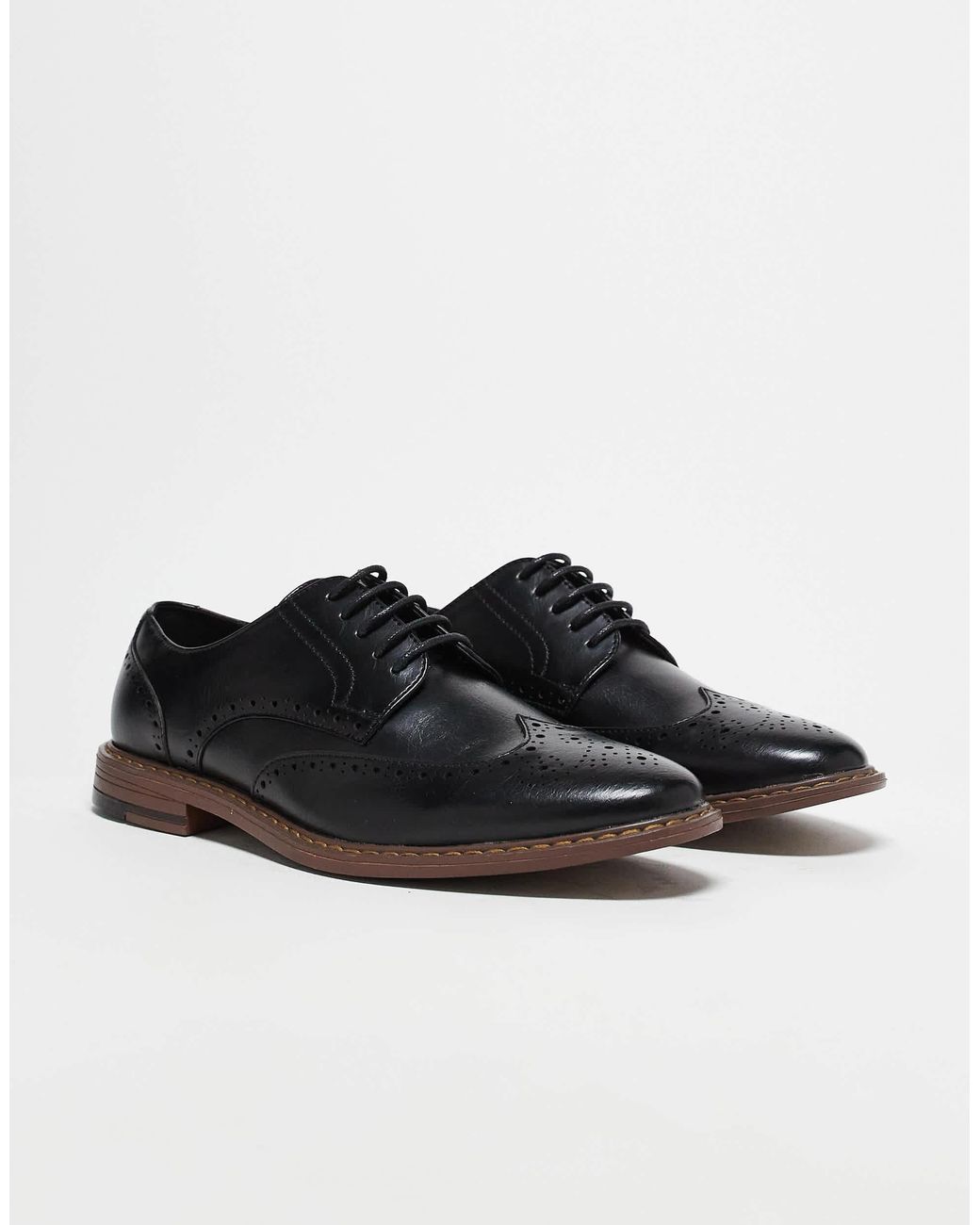 ASOS Black Brogue Shoes for men