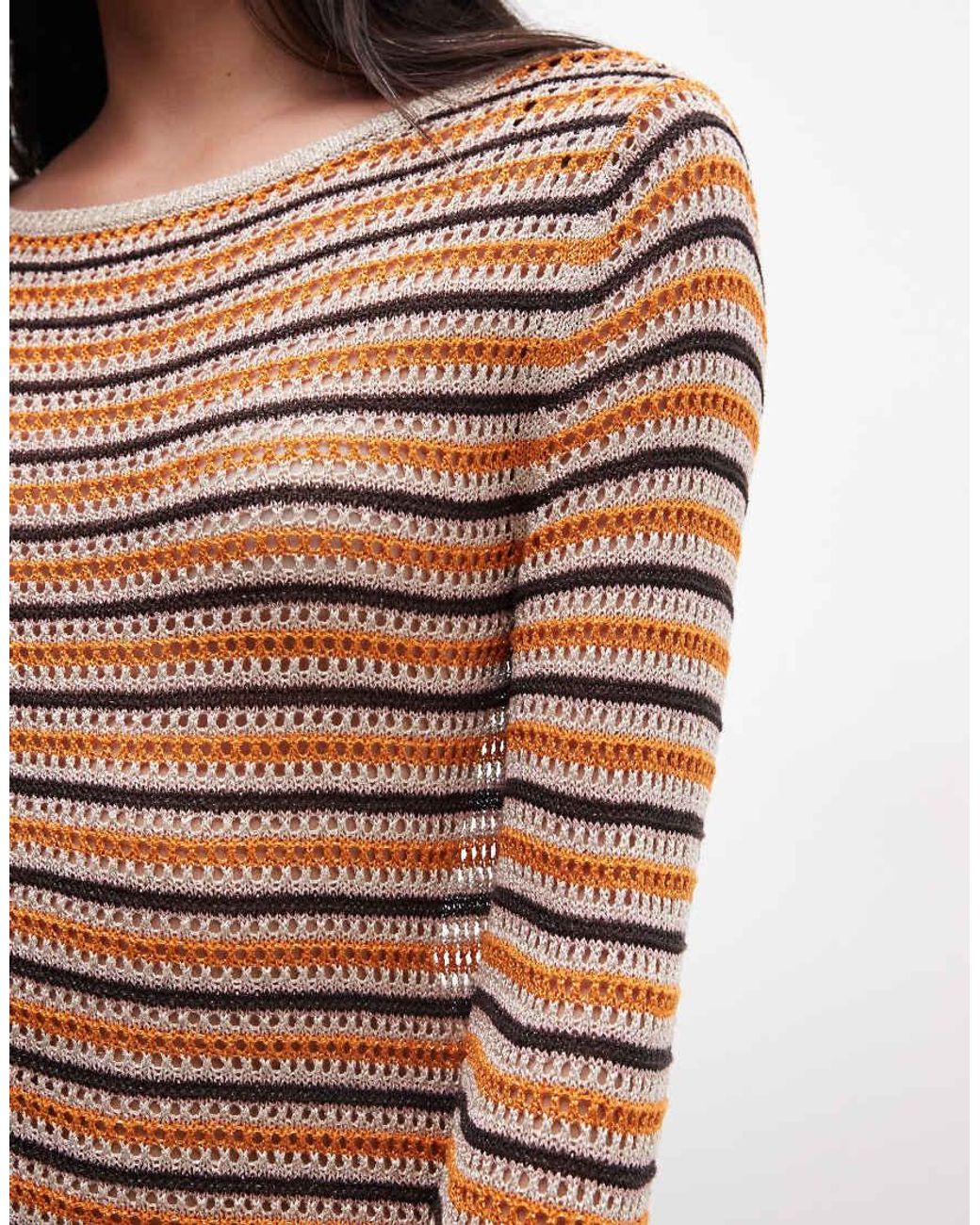 Monki Natural Crochet Mini Dress