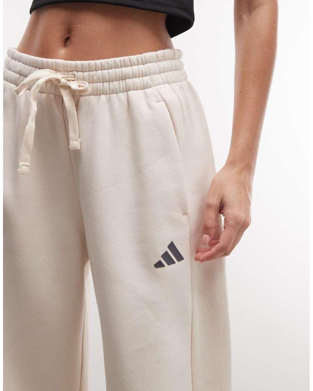 Adidas Originals White Adidas Training Three Stripes Studios Joggers
