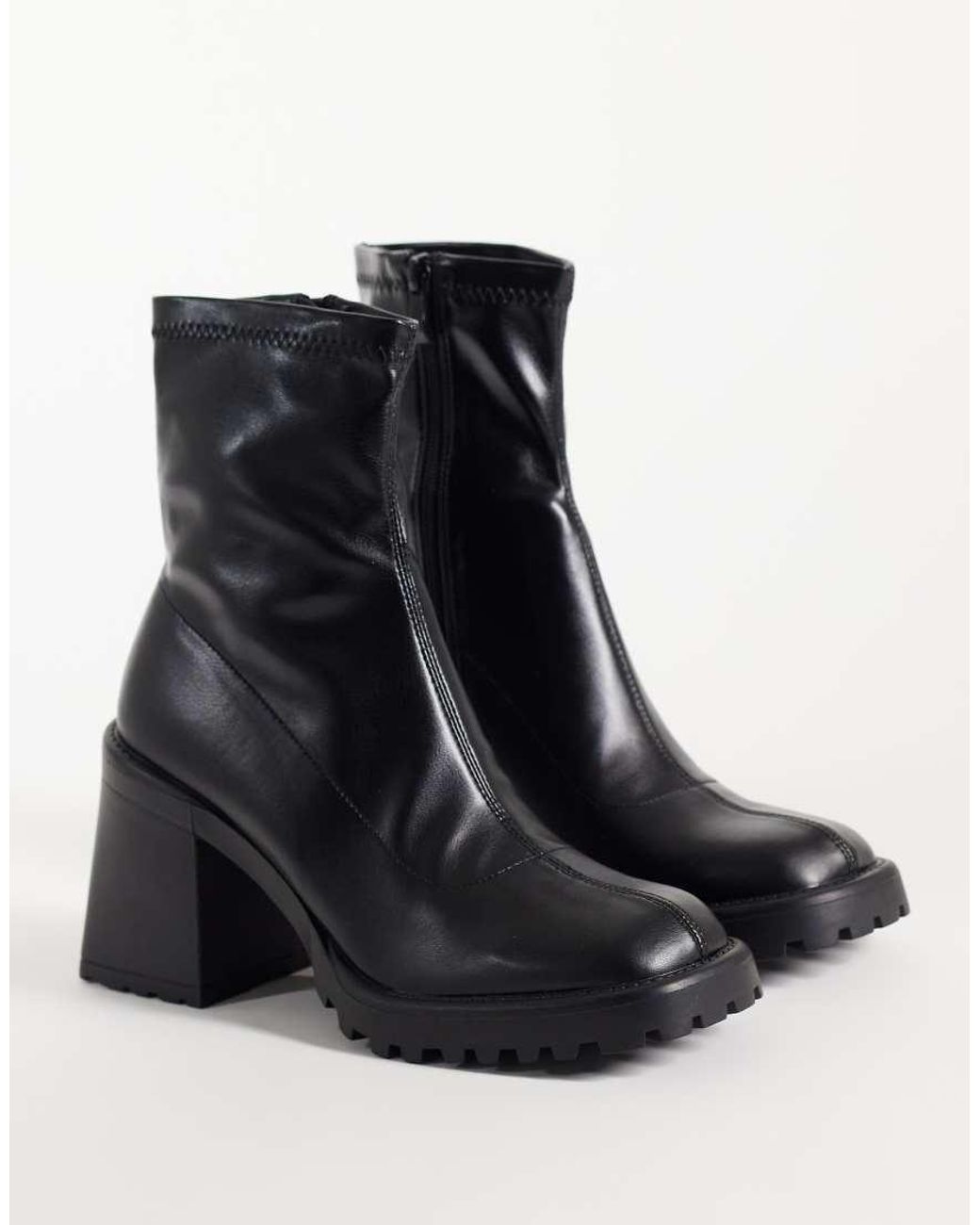 Raid Brown Riona Block Heeled Ankle Boots