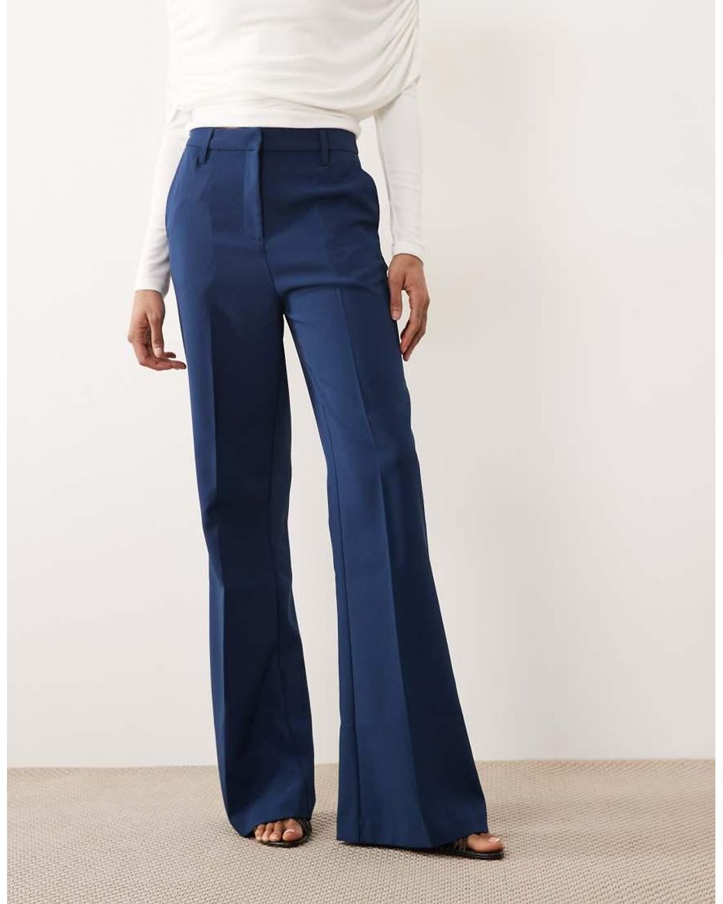 ASOS Blue Tall Tailored Snatch Flare