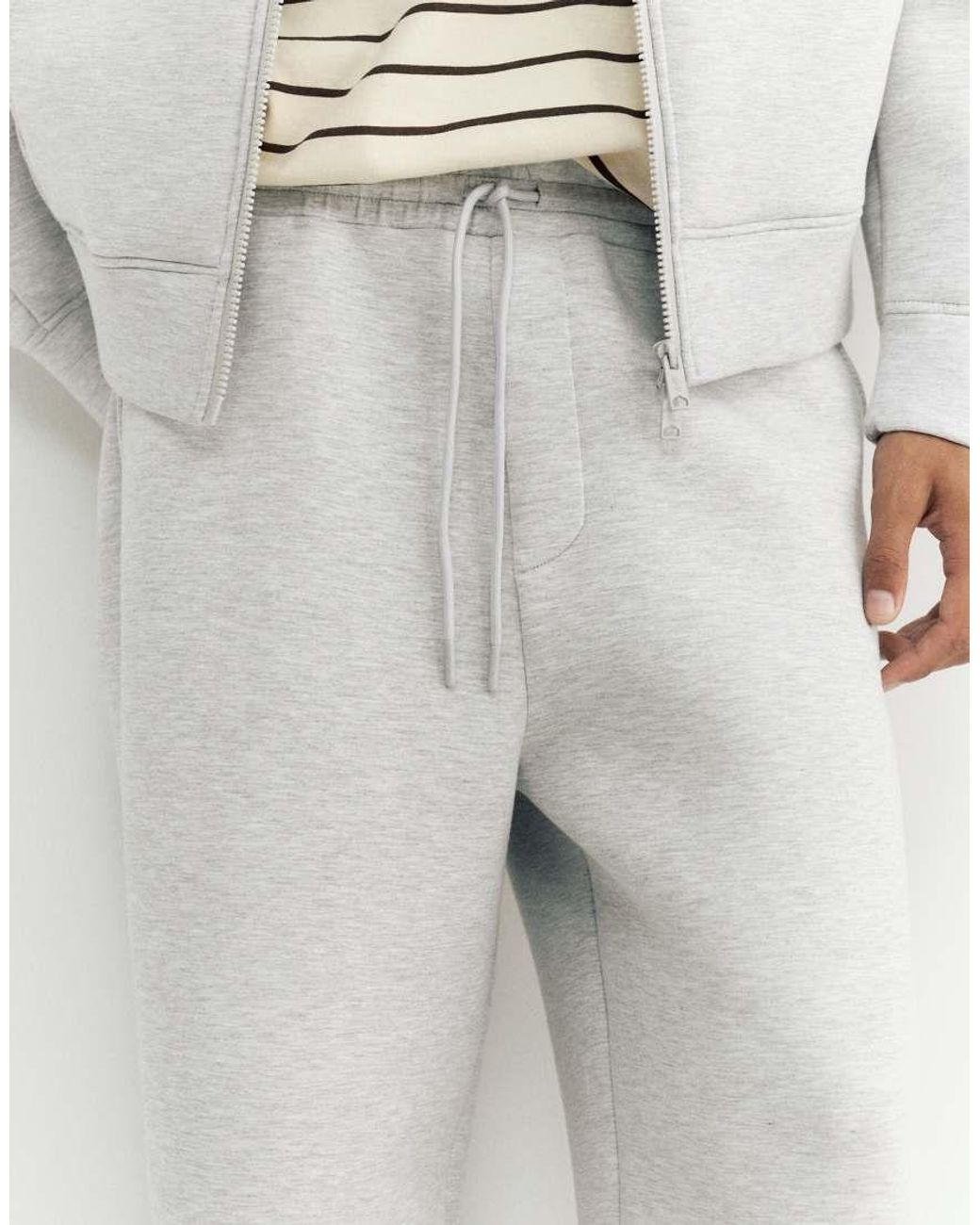 Pull&Bear Gray Stwd baggy joggers for men