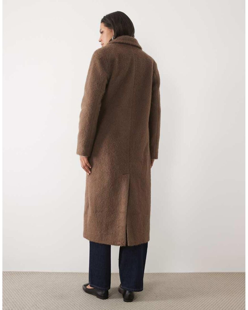 New Look Natural Brushed Longline Formal Coat