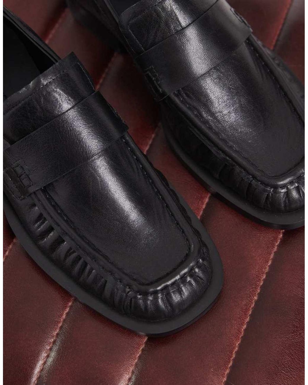Tony Bianco Purple Grand Square Toe Loafers