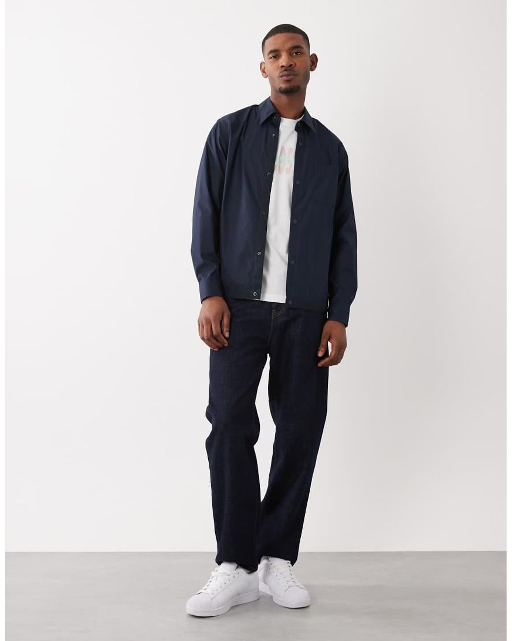 Boss Blue Hugo Boss Oversized Collared Shirt for men