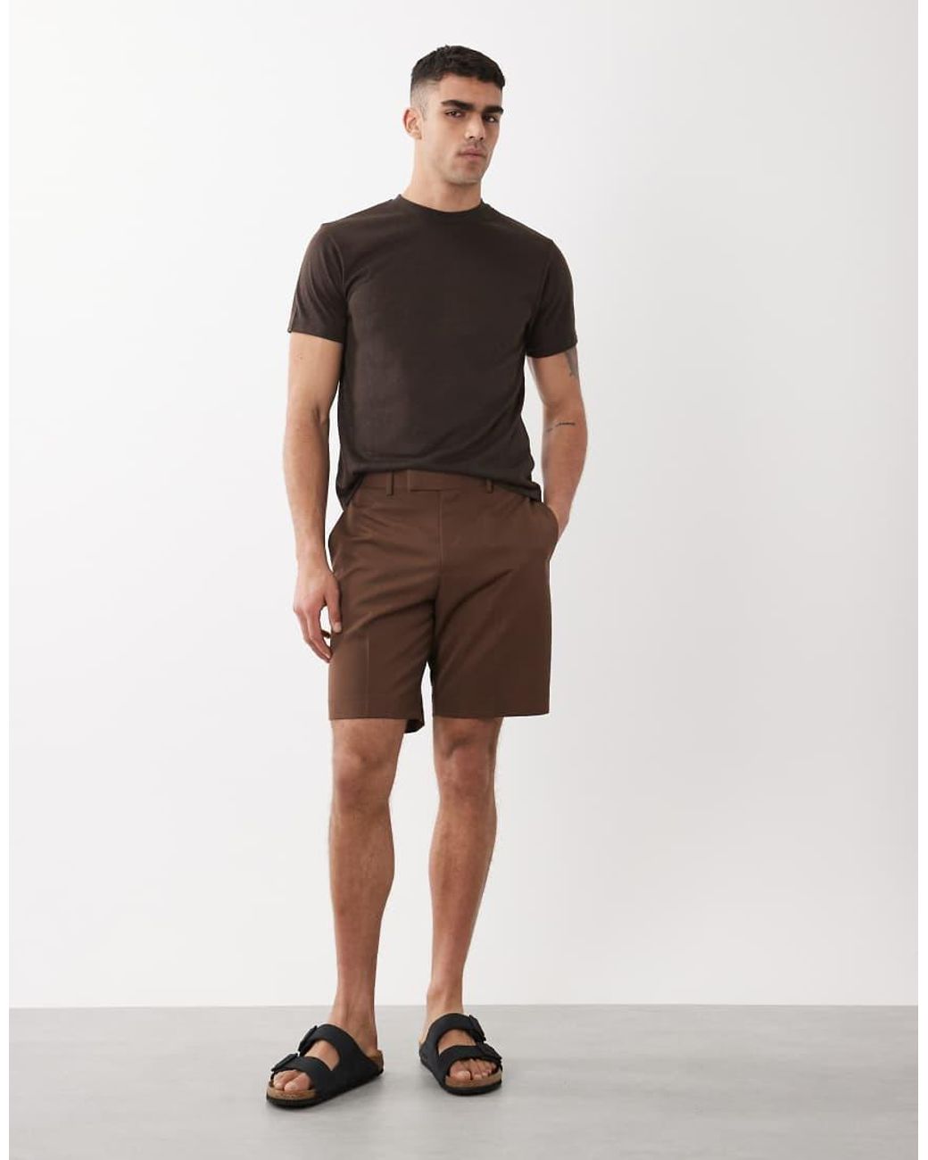 ASOS Brown Regular Fit Boxy Oversized T-shirt for men