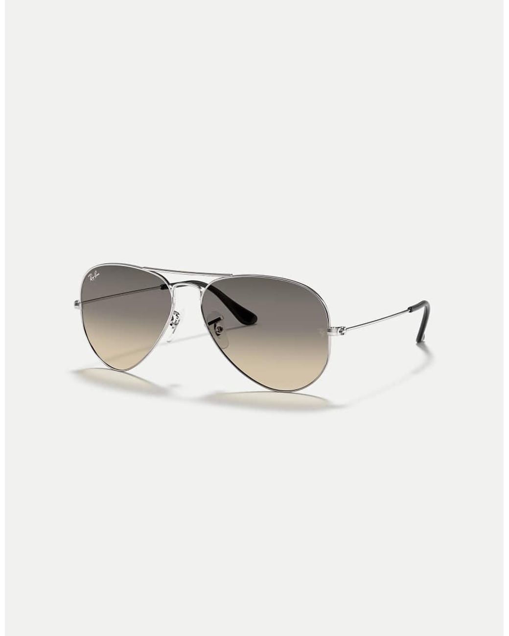 Ray-Ban Metallic Aviator Gradient Pilot Sunglasses With Lens