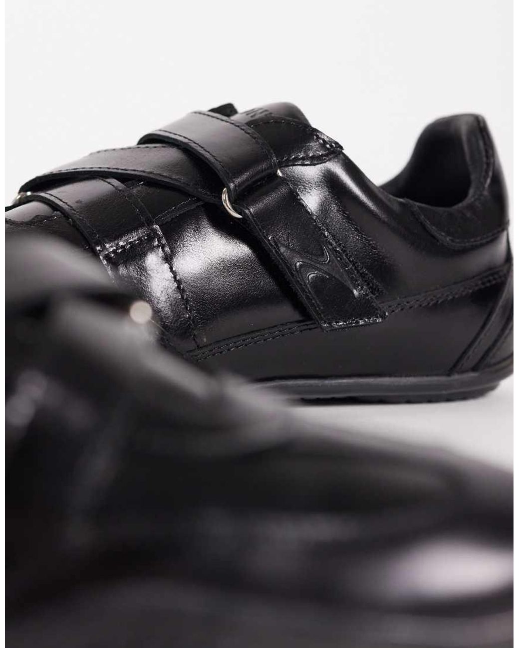 Bronx Black Tyl-Aa Leather Trainers