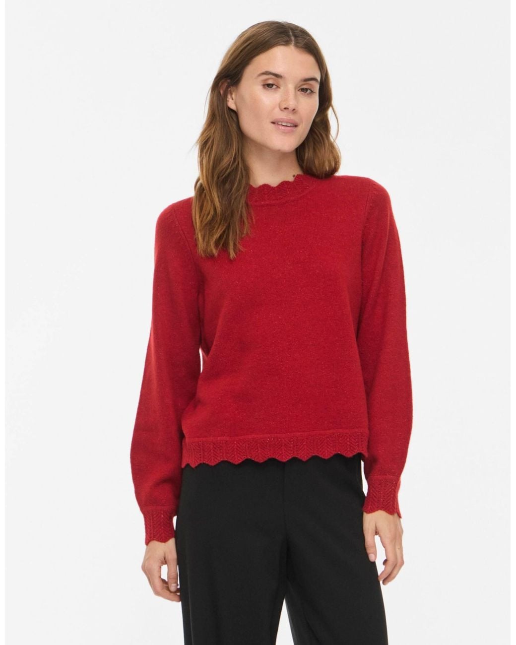 Vila Red Strickpullover
