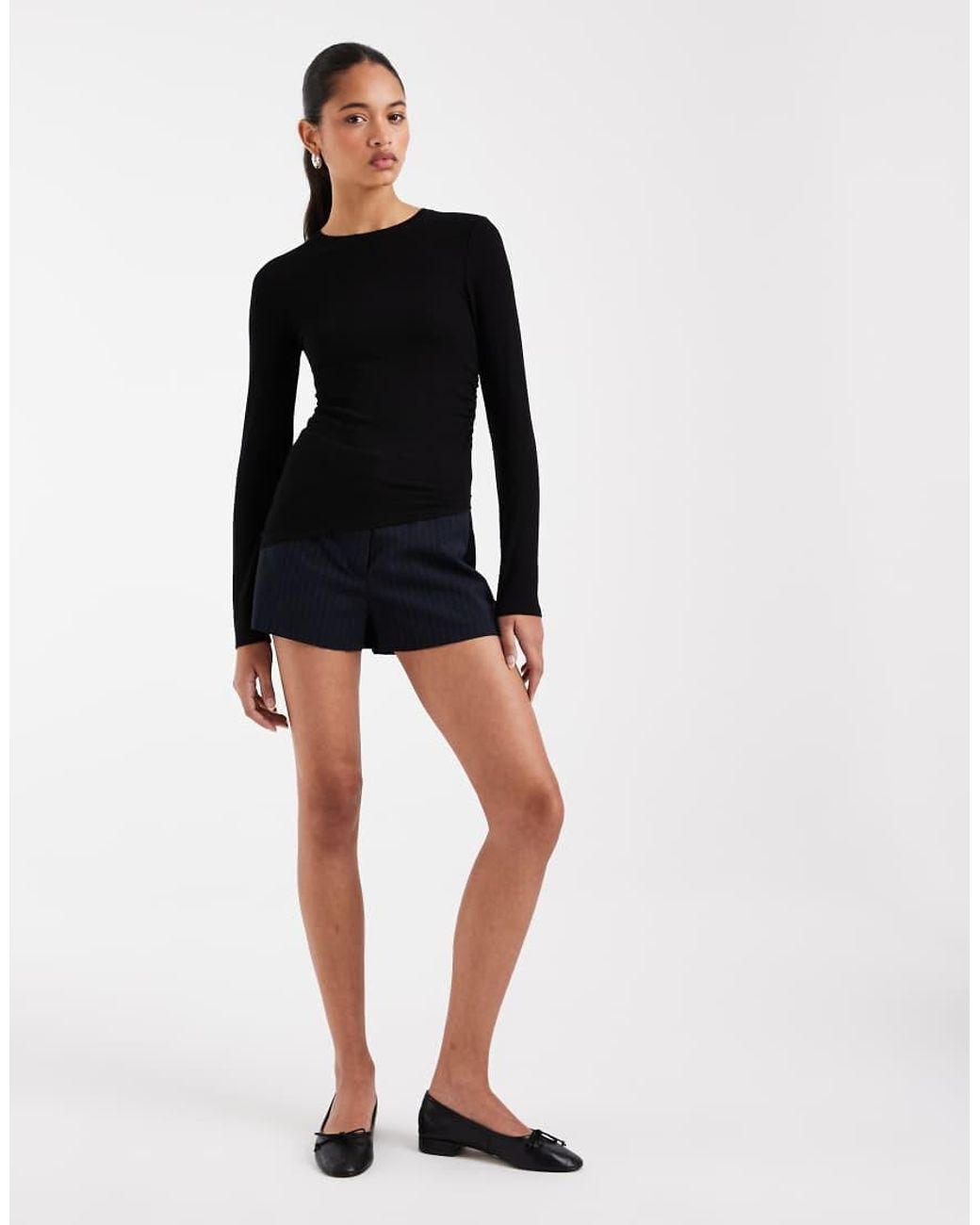 ASOS Black Tailored Micro Shorts