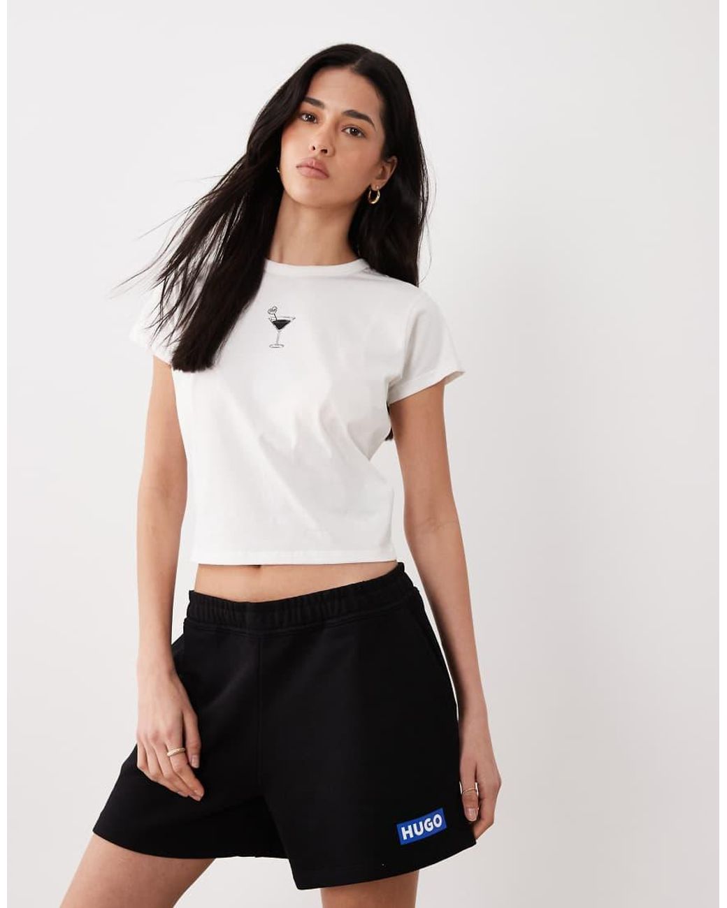 HUGO White Box Logo Jersey jogger Shorts