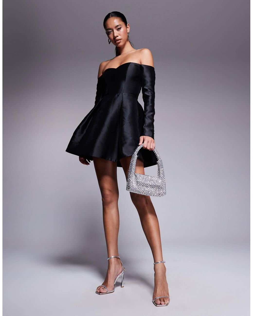 Robe courte structurée Forever New en coloris Black