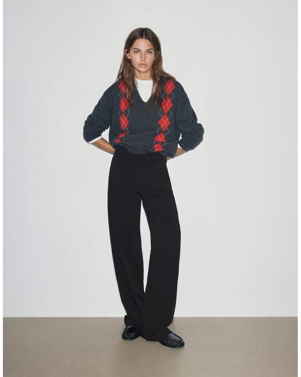 Pull&Bear Blue Wide Leg Tailored Darted Trousers