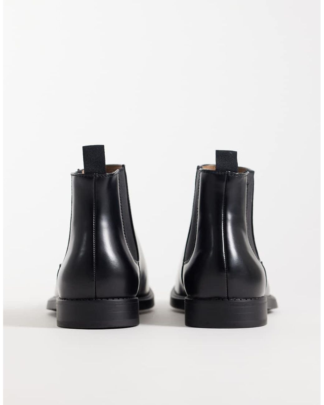 Mango Blue Faux Leather Chelsea Boot for men