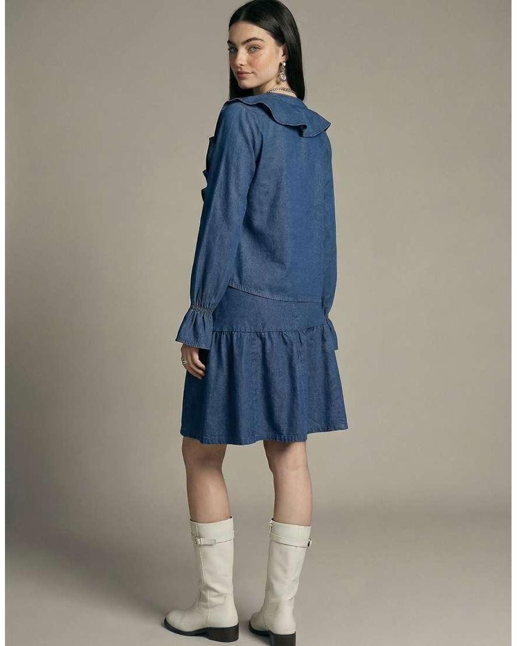 HYPEDROP Blue Long Sleeved Top
