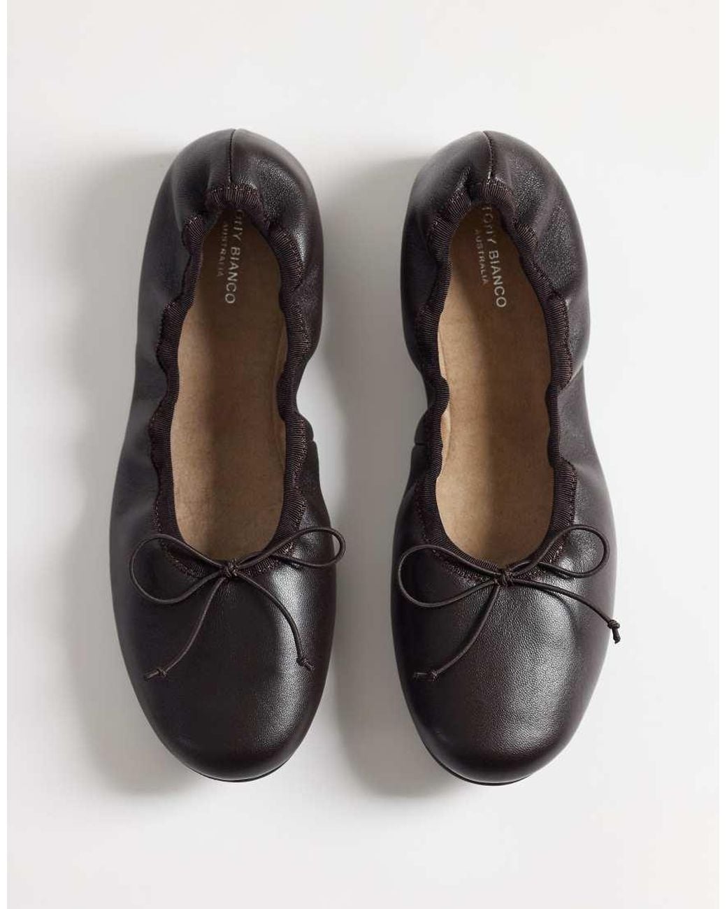 Tony Bianco White Chelsea Round Toe Ballet Flats