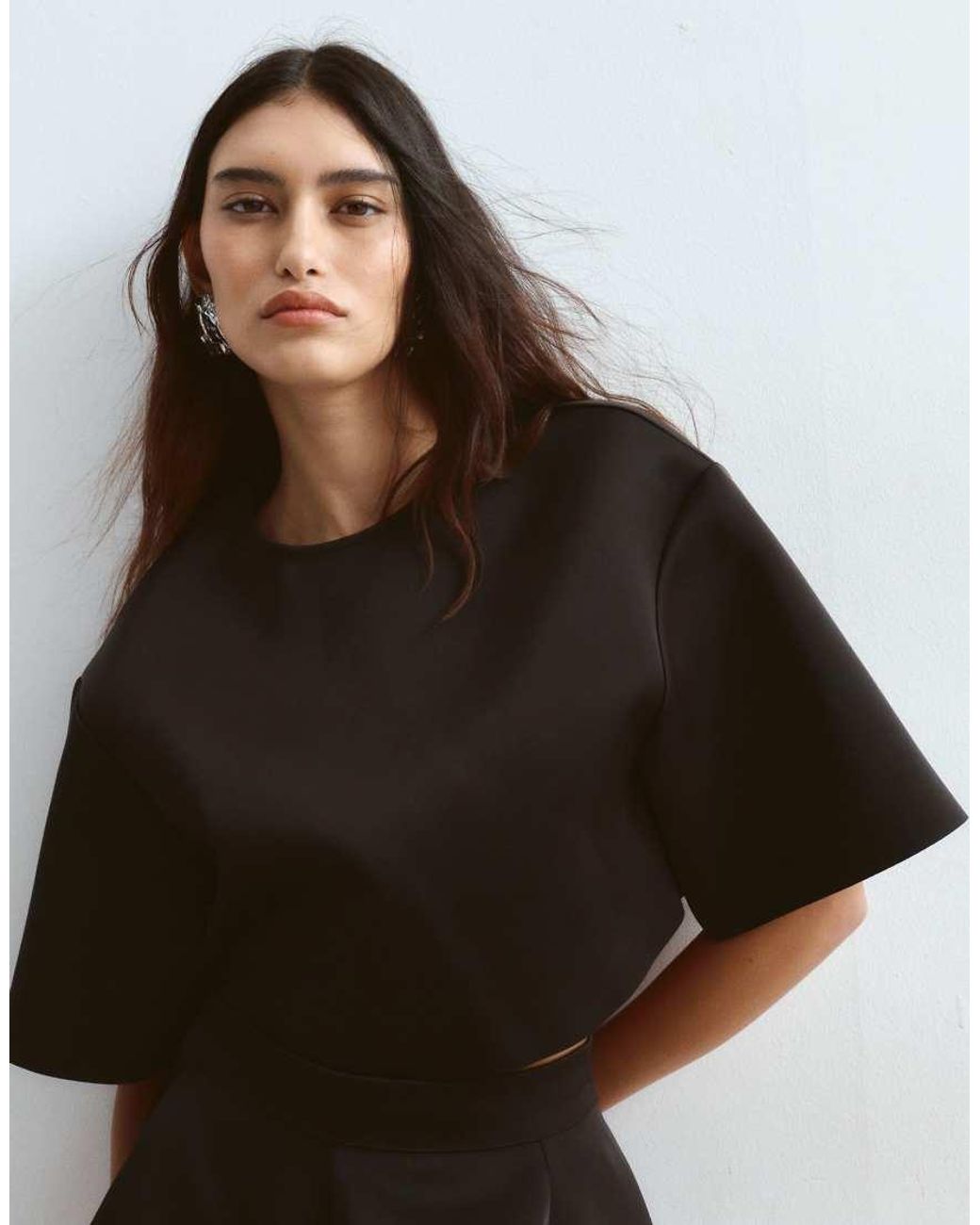 ARRANGE Black Crop T-shirt Co-ord