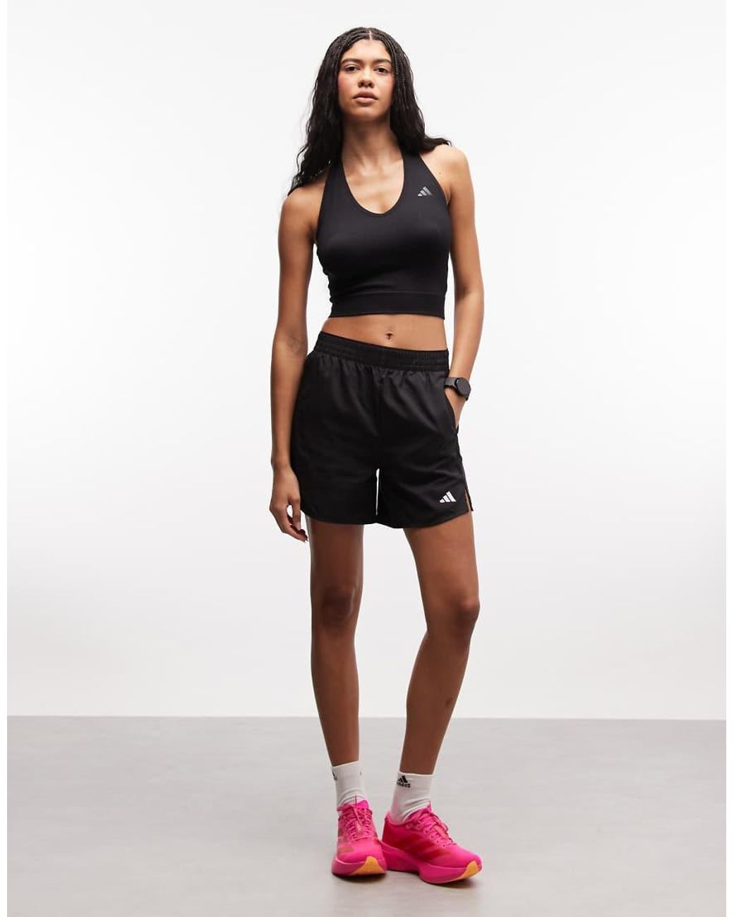 Adidas Originals Black Adidas Training Knitted Halterneck Top