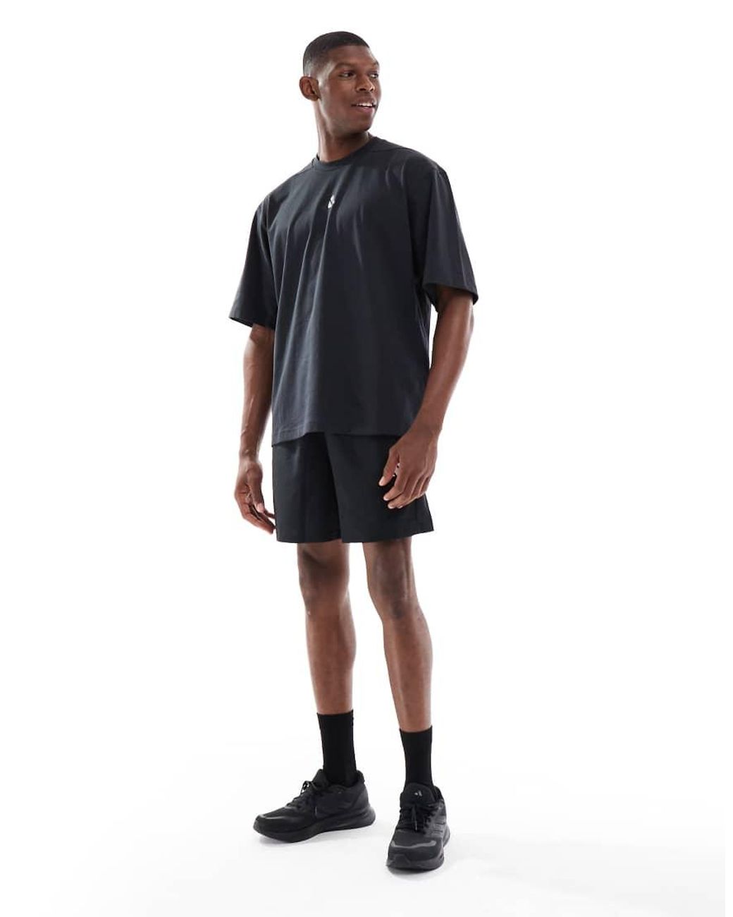 Adidas Originals Blue Adidas Training Power Oversize Tee for men