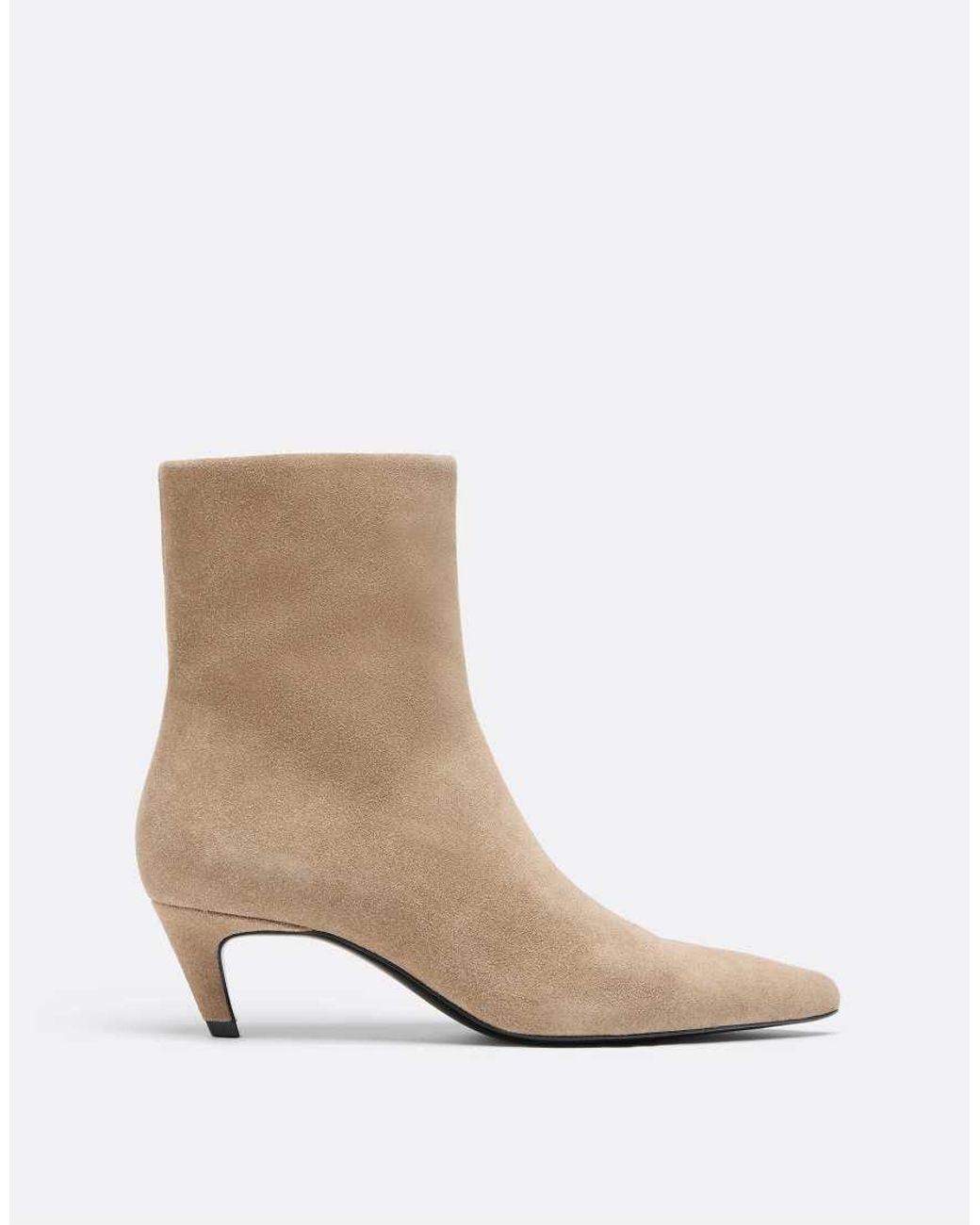 Stradivarius White Kitten Heel Ankle Boots