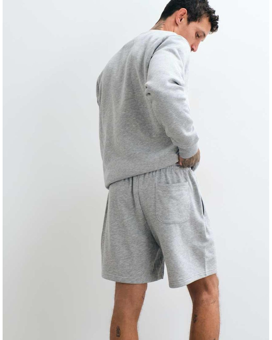 New Balance Gray Sport Essentials Fleece Terry 7 Inch Shorts for men