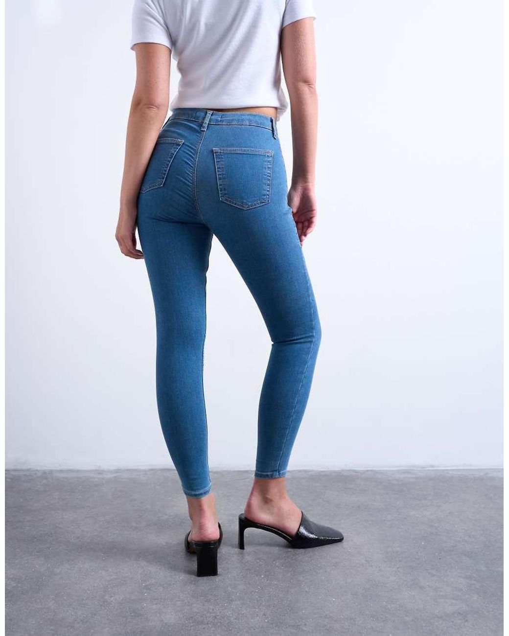 Topshop Hourglass Blue Joni High Rise Super Skinny Jean