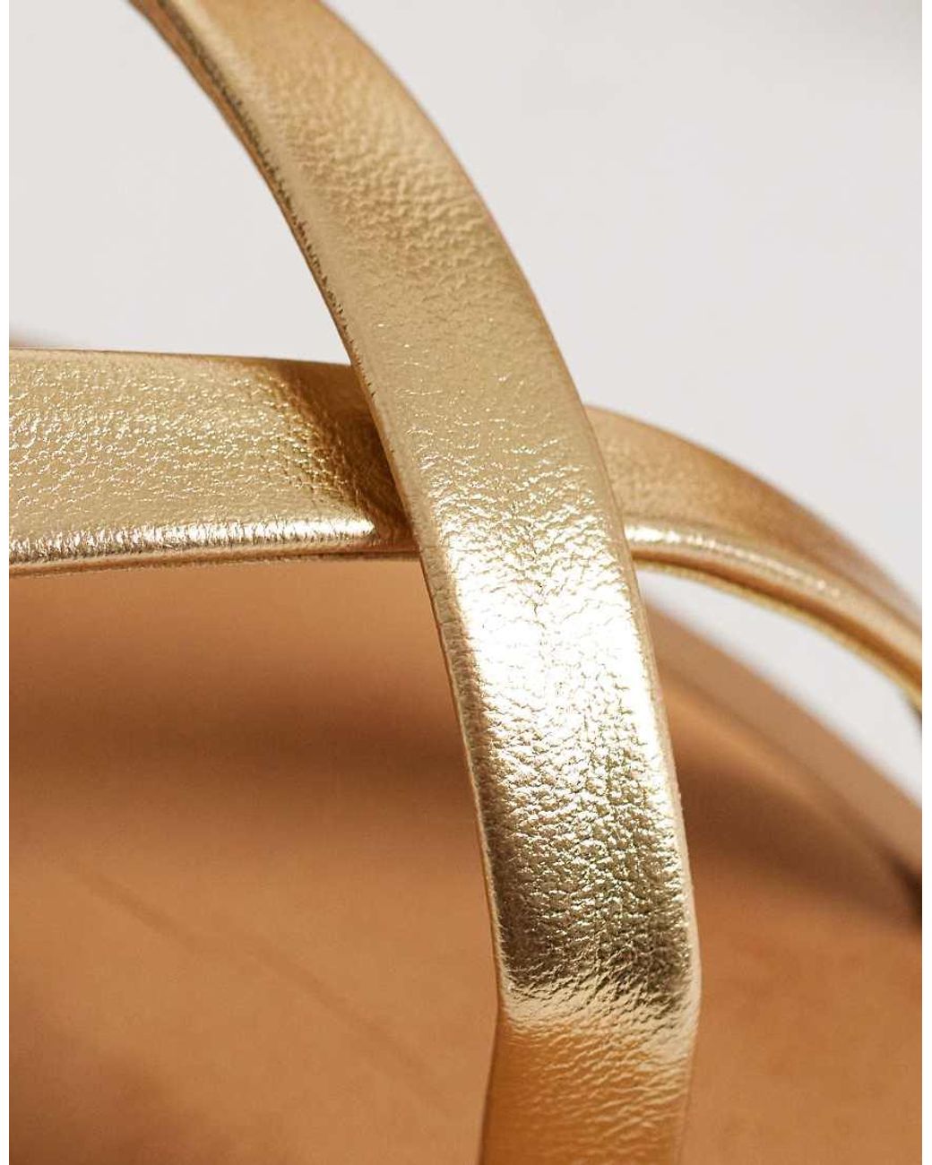 ALDO Metallic Daressi Thong Flat Sandals With Ankle Strap