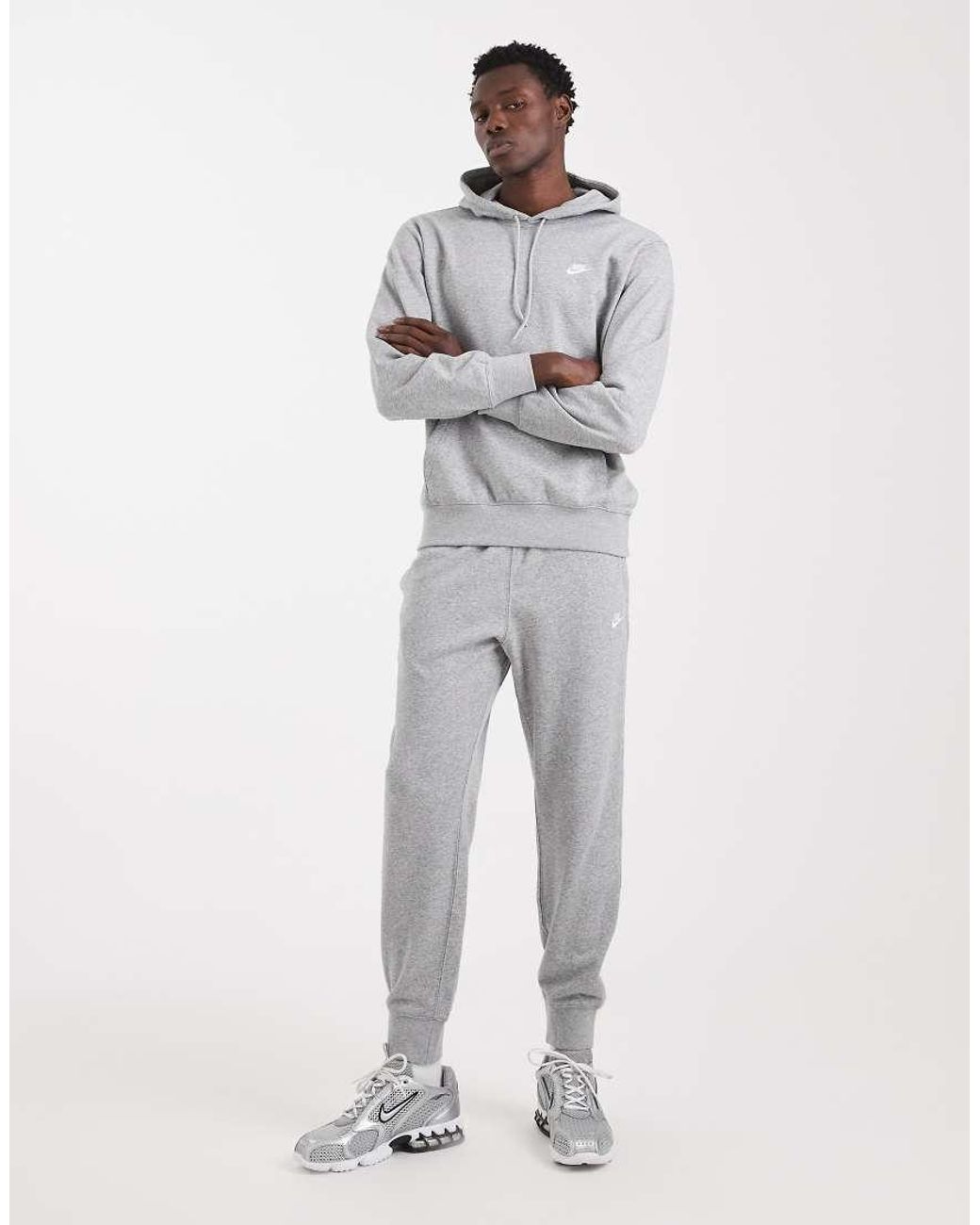 Nike Gray Club French Terry Hoodie for men