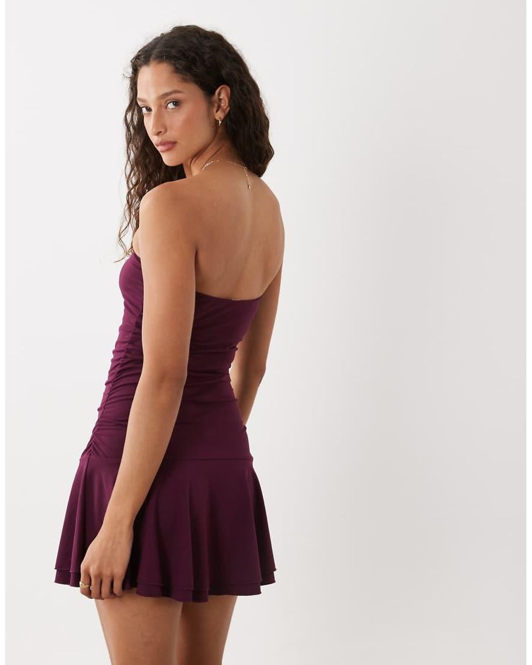 Cotton On Purple Hold Me Tube Mini Dress