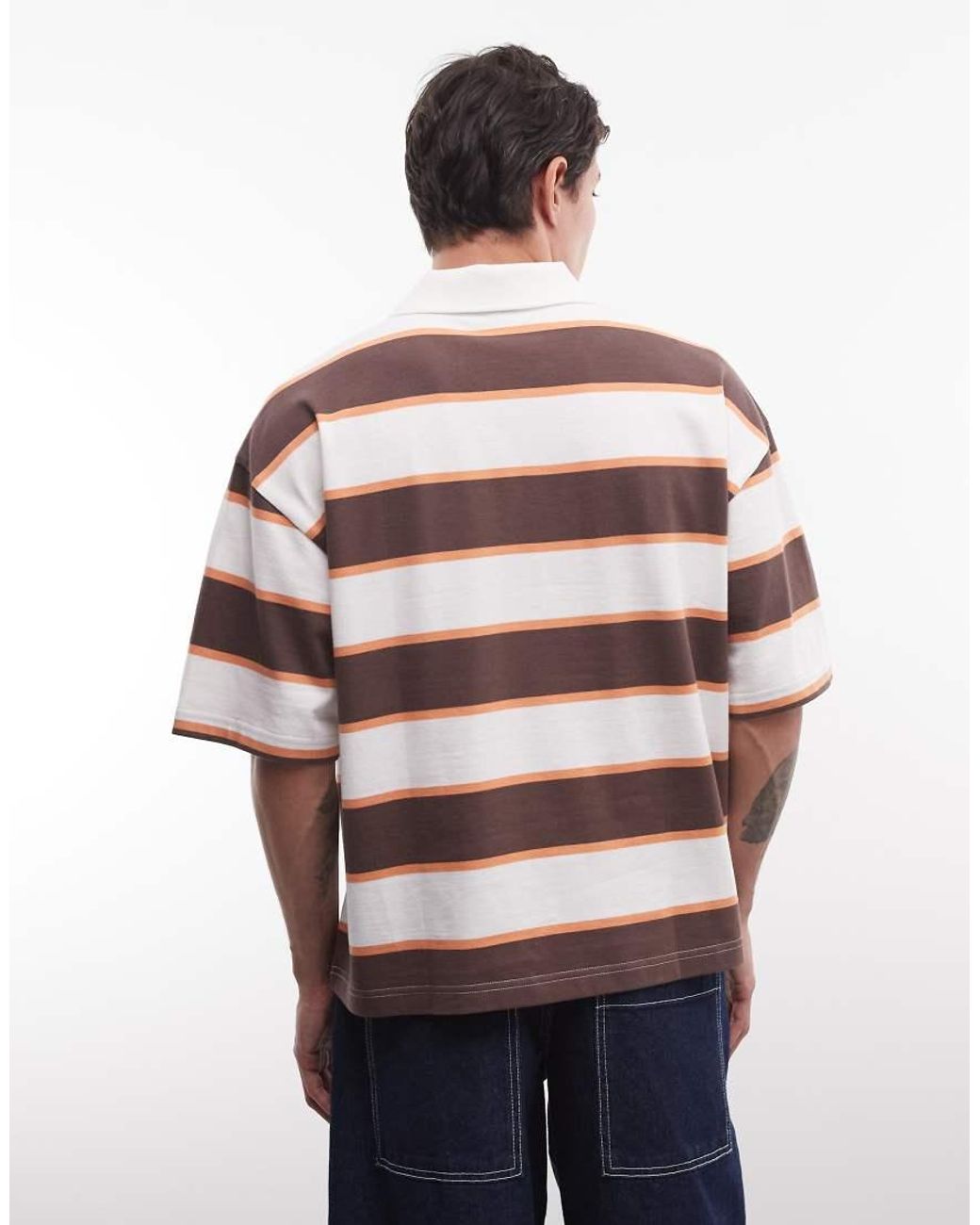ASOS Multicolor Heavyweight Boxy Oversized Polo for men