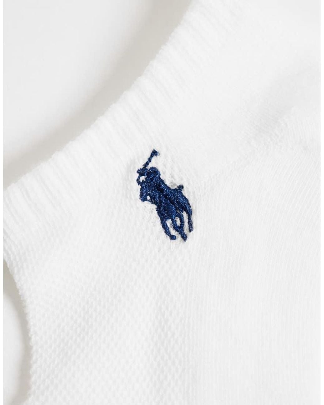 Polo Ralph Lauren White 6 Pack Logo Low Sneaker Socks
