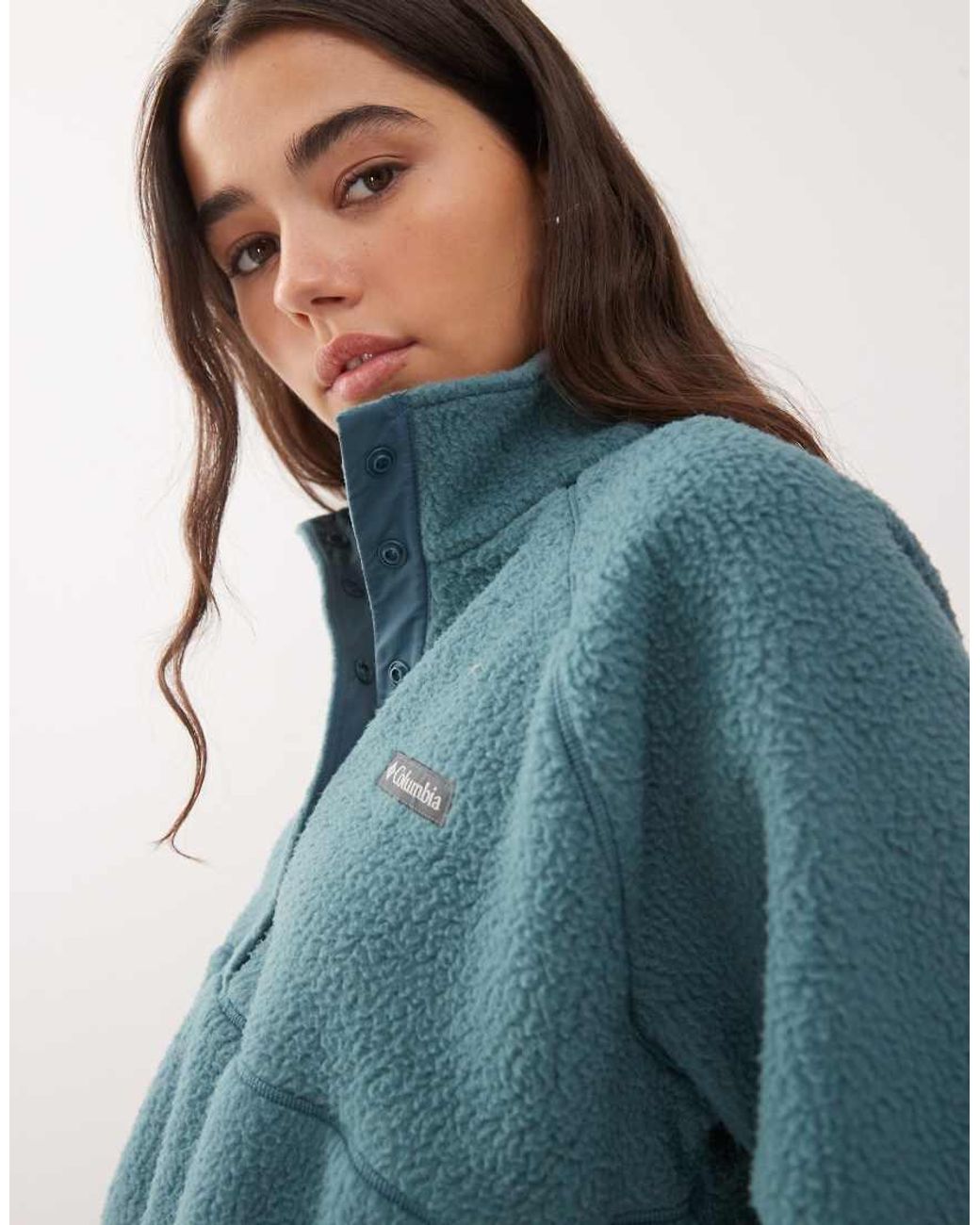 Columbia Blue Jasper Ridge Pebbled Fleece Half Snap