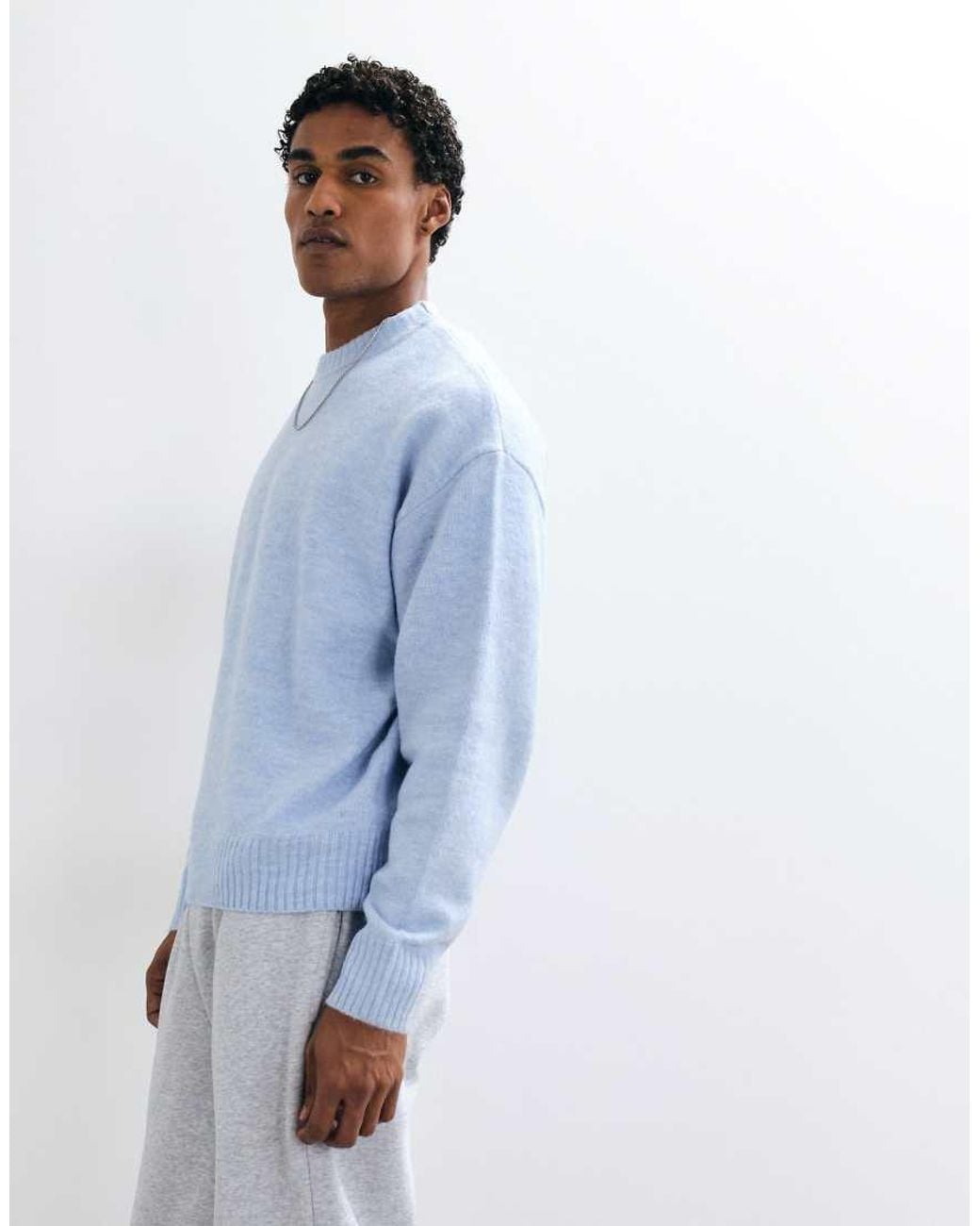 Cotton On Blue Box Fit Crew Knit for men