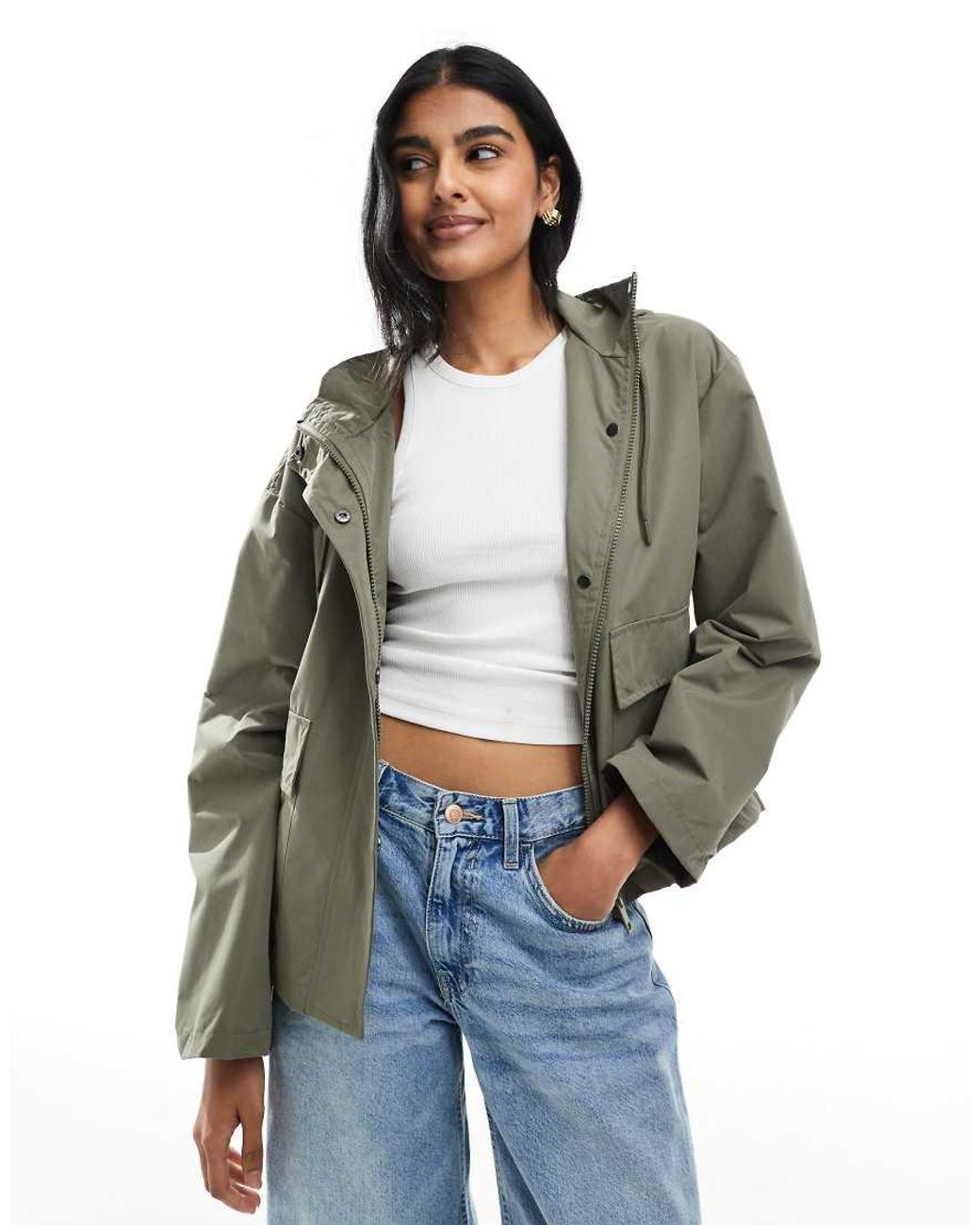 Brave Soul Green Short Coated Jacket