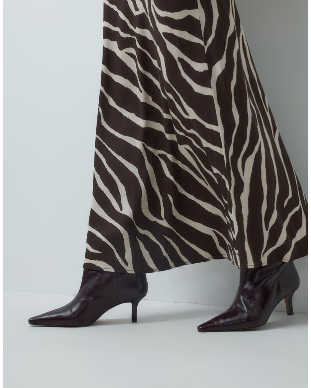 Vero Moda Gray Mid Rise Satin Maxi Skirt