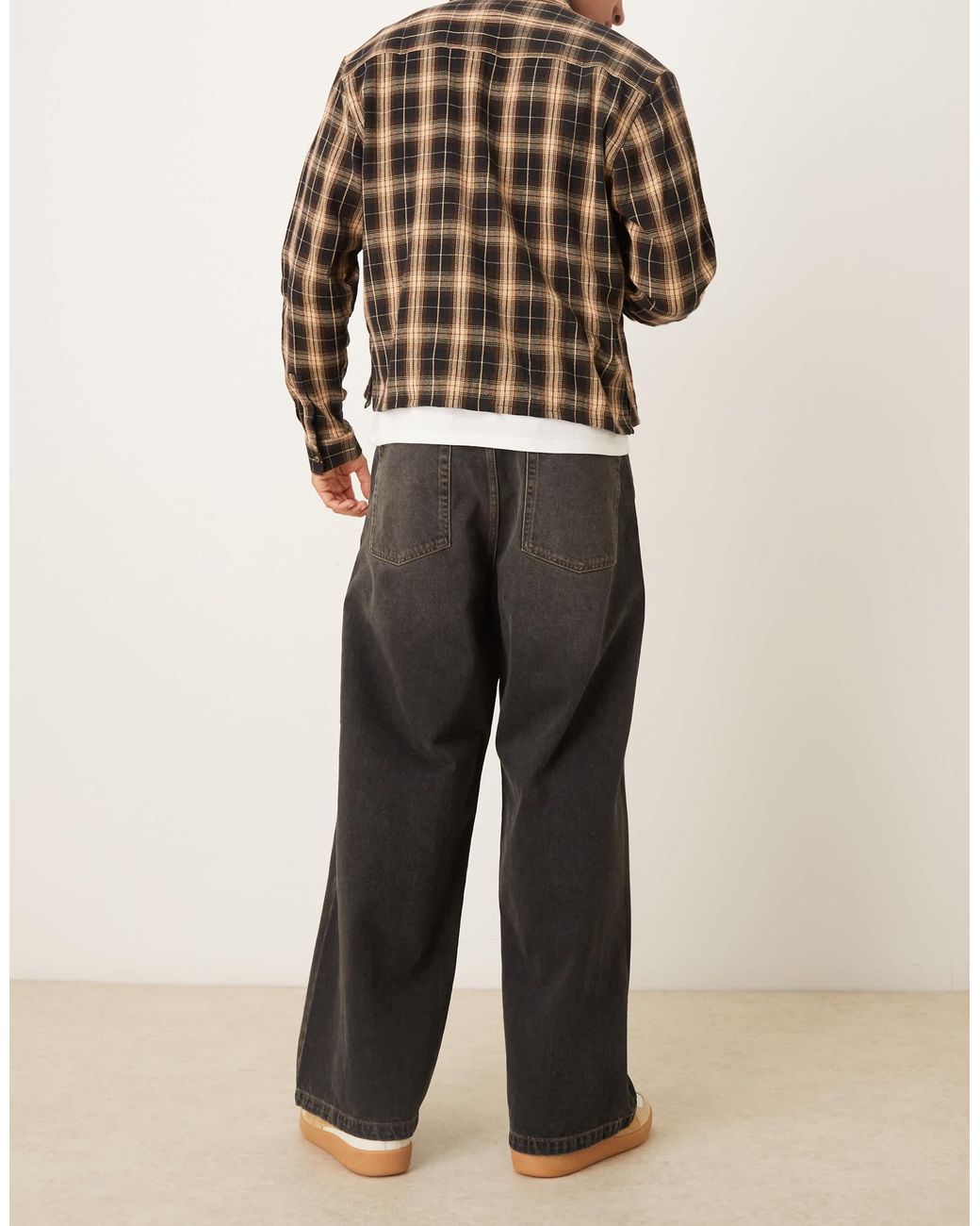 ASOS Natural Extreme Baggy Jeans for men