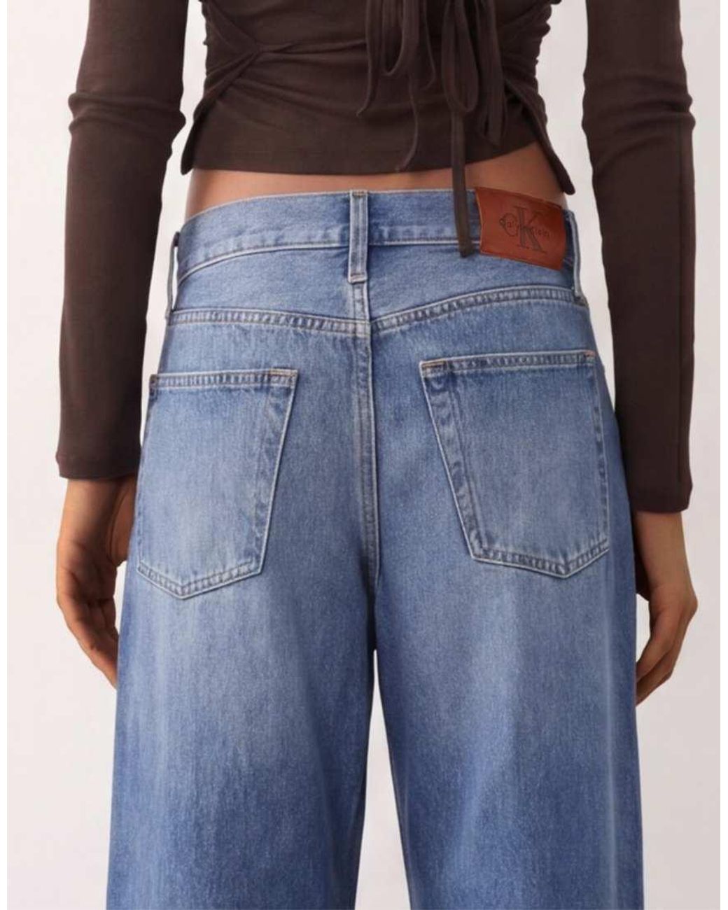 Calvin Klein Blue Low Rise baggy Jeans