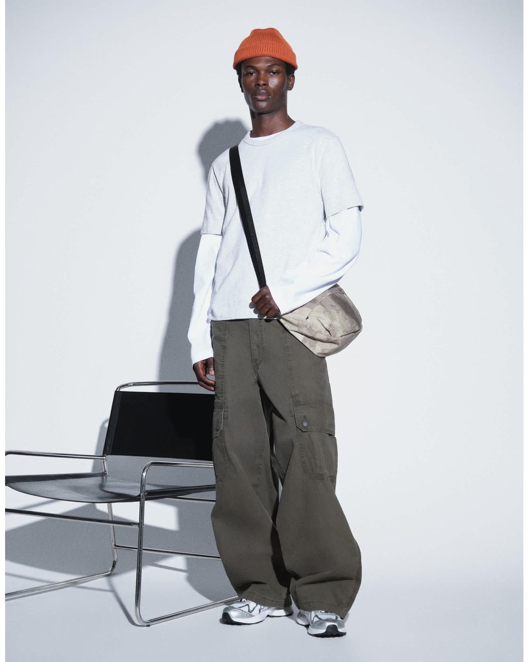 Pantalon cargo extra baggy kaki Levi's pour homme en coloris White