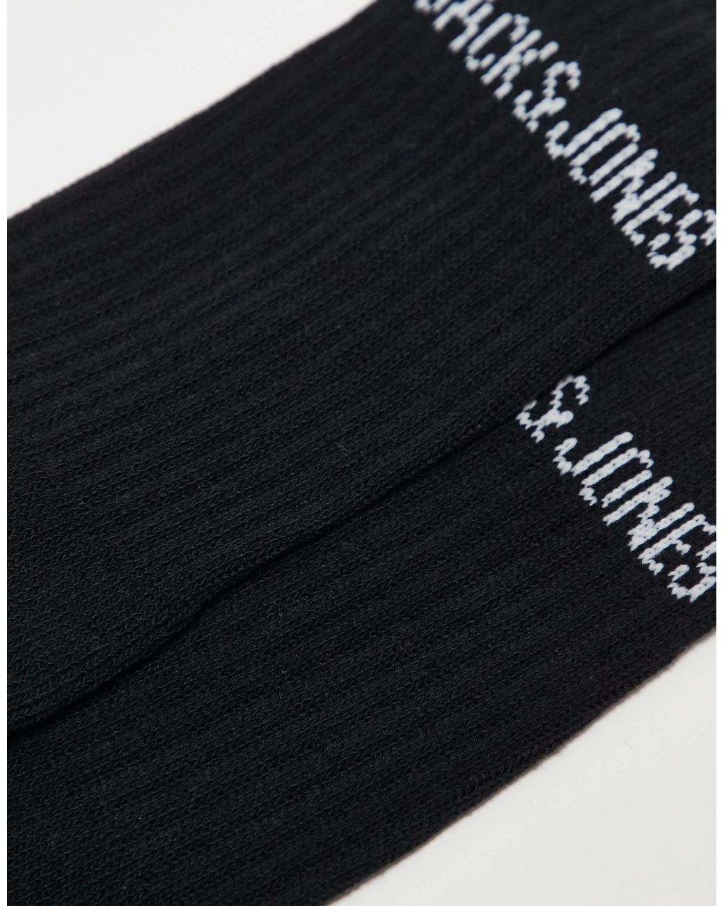 Jack & Jones Metallic 5 Pack Ribbed Logo Socks for men