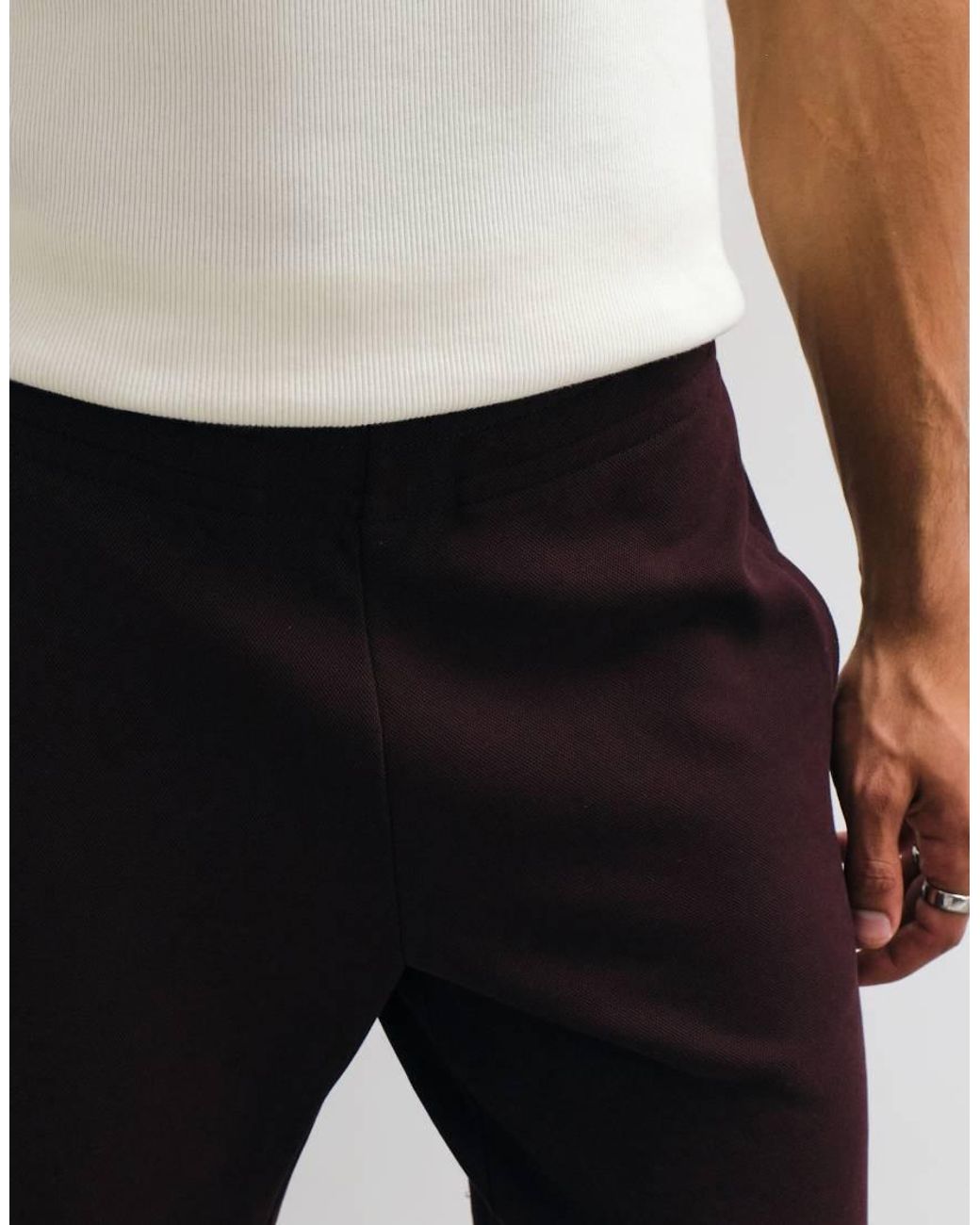 Lacoste White Tennis Heritage Piped Sweatpants for men